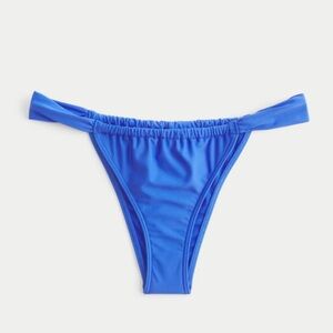 Hollister Wide Strap Cheekiest Bikini Bottom Cobalt Blue NWT Size M